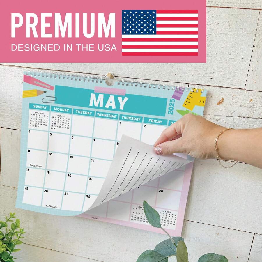 Office Doodle Large Wall Calendar 20252026 18 Month Home