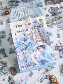 1pc Girl Series PET Scrapbooking Sticker Set Back To School - one-size - View 12