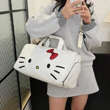 Sanrio Hello Kitty Sanrio Large Capacity Leather Handbag Anime Decorate Accessories Kitty Cat Shoulder Bag Storage Toys Tote Bags For Travel Gift Back To School