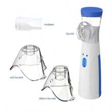 Mini Nebulizer Portable Inhaler Children Adults Rechargeable - White - View 2