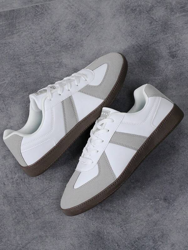 Tênis de treinamento alemão masculino, tênis casuais baixos com cadarço, calçados esportivos para estudantes, tênis esportivos multiuso