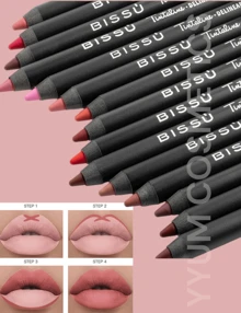 Tintaline labios Delineador Bissu original Colores Intensos - Duración Prolongada - Vibrante -Resistente - Tono 14 ''Fucsia'' - Ver 5