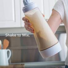 Pancake Batter Dispenser And Mixer With BlenderBall Wire Whisk For Cupcakes, Muffins, Crepes, And More, White Bakeware Utensils - 白色 - 查看 3