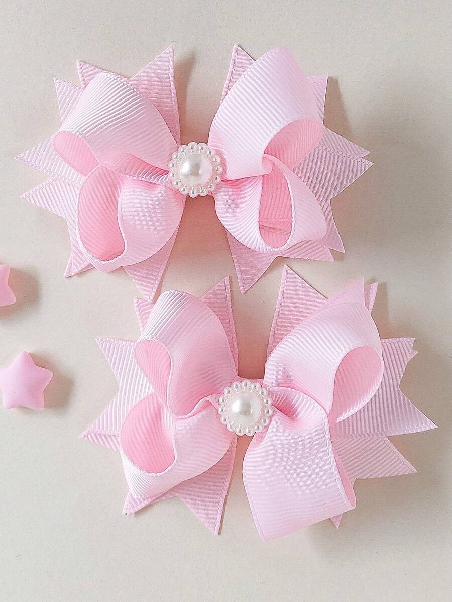 2 Stücke 3 Zoll Haarschleifen für Mädchen, Kinder Mädchen Haarbögen mit Clips für Feste, Partys, Schule