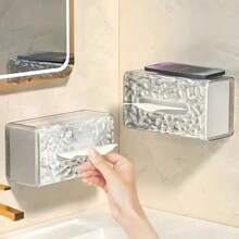 1 pezzo Porta fazzoletti in acrilico a motivo ghiacciato - Dispenser di carta igienica da parete per bagno, soggiorno e camera da letto - Accessorio essenziale per la casa, oggetti per le vacanze