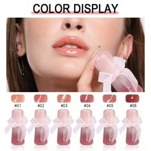 Bowknot Lip Gloss, Mushroom Head Mirror White Fruit Sweet Lip Tint - Multicolor - View 7