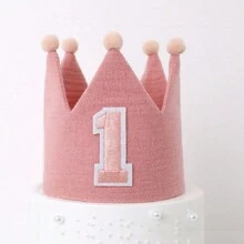 1 pieza Corona de cumpleaños impresa con números hecha a mano en estilo bohemio, apta para fiesta de cumpleaños, fiesta de festivales, accesorios de estudio de fotografía, accesorios de fotos de cumpleaños - Multicolor - Ver 3