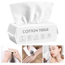 Disposable Face Towel Facial Tissue One-Time Cotton Pads Cleansing Wipe - Patterned - View 2