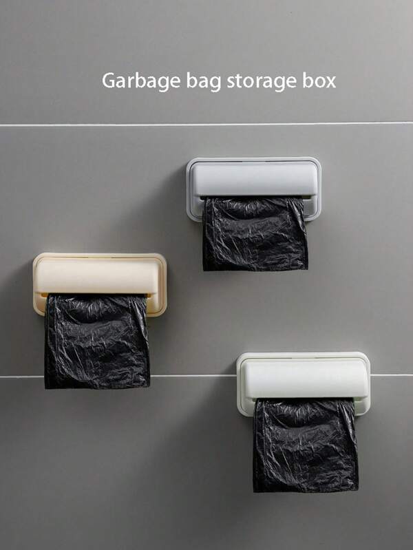 1pc/2pcs Detachable Trash Bag Dispenser Box, No Drill Installation Garbage Bag Holder
