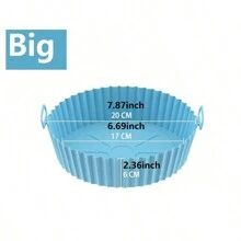 20cm/16cm ronde siliconen airfryer bakplaat, dikke siliconen airfryer pan, airfryer rek