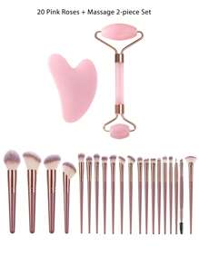 44件套化妆刷套装，包含眼影刷、眉刷、粉底刷、散粉刷、腮红刷、遮瑕刷和高光刷，采用柔软的合成毛制成，适合日常化妆、作为赠品、专业化妆刷套装使用。 - 彩色 - 查看 3