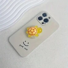 1 pieza Soporte de teléfono con forma de tortuga luminosa, elaborado en material ABS, pequeño, plegable y retráctil, adecuado para smartphones, soporte de teléfono creativo, ideal como regalo para amigos, compatible con iPhone y teléfonos Android, regalo para cumpleaños, familia y amigos, agarre de teléfono deslizante, accesorios de teléfono
