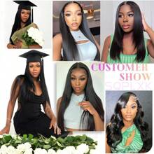 13x4 Straight Lace Front Wigs Human Hair 180% Density Pre Plucked Pre Cut Transparent Frontal Human Hair Wigs For Women With Baby Hair Natural Color