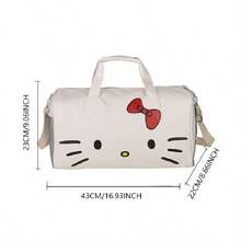 Sanrio Hello Kitty Sanrio Large Capacity Leather Handbag Anime Decorate Accessories Kitty Cat Shoulder Bag Storage Toys Tote Bags For Travel Gift Back To School