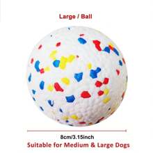 2 件/1 件坚不可摧的狗足球狗玩具，适合好斗的咀嚼者：互动宠物玩具，适合狗狗的放牧和快乐球，耐用、有弹性和水上玩具取球，椭圆形（白色） - 彩色 - 查看 14