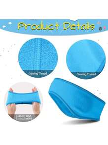 儿童冬季保暖耳罩头带 - 可拉伸、柔软毛绒羊毛、轻质单层，适合 3-12 岁户外运动，如跑步、骑自行车、徒步旅行、滑雪、秋冬季 - 彩色 - 查看 9