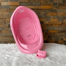 Banheira de bebê 22 Litros com cesto roupa saboneteira e lixeira pedal infantil