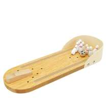 Mini Portable Board Game Creative Wooden Toy - 米色 - 查看 3