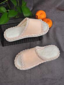 Couples Indoor Open-Toe Slippers, Comfortable & Fashionable, Suitable For All Seasons - Beige - View 9