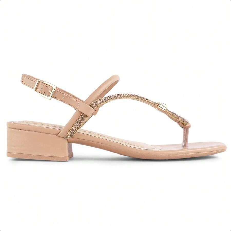 Ramarim Women's Low Heel Sandal 100% ORIGINAL With INVOICE And WARRANTY - NUDE / NUDE - 查看 1