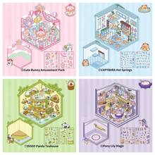 3D Miniature Scene Notebook Stickers, No-Cut Landscape Scene, Cross-Border 3D Stacking Hut Notebook Stickers, Pixel World Landscape Report, Internet Celebrity Landscape 3d Stacking Hut Game, Simulated Store Opening Game, No-Cut Material