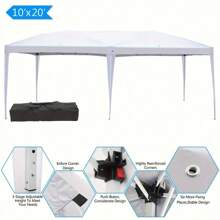 3 X 6m Home Use Outdoor Camping Waterproof Folding Tent With Carry Bag White