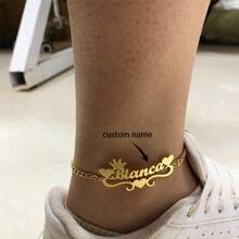 Personalized Name Anklet - Custom Name Anklet - Nameplate Anklet - Gold Name Anklet - Anklet - Personalized Gift For Women