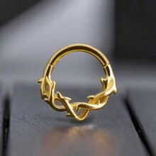 1 件装炫酷 16G 8 毫米不锈钢圆形刺鼻环软骨环耳环分段隔膜穿孔珠宝