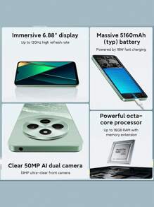 Xiaomi POCO C75 NFC Smartphone 8GB+256GB Global Version Helio G81-Ultra Processor 6.88" 120Hz Cinema-View Display 50MP AI Dual Camera 18W 5160mAh Battery