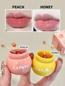 蜜桃蜂蜜唇膜套装礼盒保湿滋润防干裂淡化唇线口红高显色度 - 彩色 - 查看 3