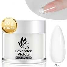 30g Polvere di cristallo per unghie acriliche, polvere per manicure francese, estensione unghie, decorazione intagliata, effetto adesivo di strass, perfetto per arte di unghie fai-da-te in casa o in salone