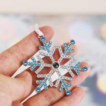 1Pc Custom Christmas Tree Personalized Photo Decoration, Personalized Snowflake Projection Pendant Christmas Decoration, Popular New Christmas/New Year's Day/Holiday Decoration In 2025, Personalized Home Decoration For Christmas And New Year's Day, Family Commemorative Gifts For Family/Friends/Pets,Christmas Gift Supplies - Multicolor - View 6