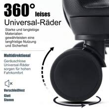 Sweiko Sweiko Mala rígida, mala com rodinhas, mala de viagem, bagagem de mão 4 rodas, material ABS, trava alfandegária TSA, 36 * 23 * 56, preta