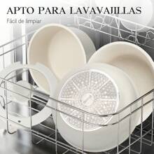 GiPP Juego de sartenes GiPP con mango extraíble, juego de sartenes de inducción con revestimiento antiadherente de 20/26 cm, seguro, sin PFOS/PFOA, fácil de limpiar, juegos de sartenes aptos para todo tipo de cocinas