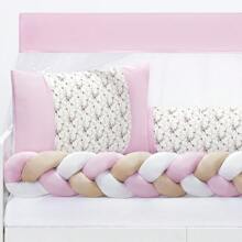 Baby Magic Island Kit Protetores Berço+ Ninho Bebê Casulo Menina Jardim Floral-7 peças