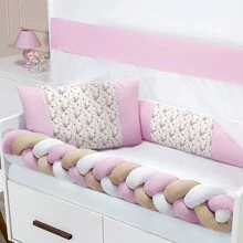 Baby Magic Island Kit Protetores Berço+ Ninho Bebê Casulo Menina Jardim Floral-7 peças