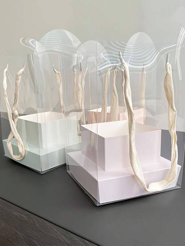 1/5 Stück, Handblumenbox, transparente wasserdichte Blumenverpackungsbox, Blumentasche, Blumenkunst-Blumenarrangement-Box, Muttertags-Blumenbox, Floristenbedarfsartikel, Blumenmaterial, Ausstattung für kleine Unternehmen, Party-Geschenke zum Valentinstag