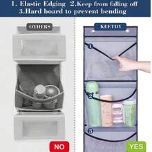 1 pièce Sac de rangement suspendu à 5 poches, poche de rangement suspendue à la porte de l'armoire