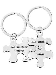 10/20/50/80pcs Puzzle Key Chain, Portable Custom Information, Custom Text/Logo, Christmas Holiday Gifts, Souvenirs, Friend, Couple Keychain, Bag Charms, Keychain Accessories, Cutie