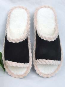 Pantoufles d'intérieur à orteils ouverts confortables et à la mode pour femmes, toutes saisons, compatibles pour couples