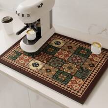 咖啡机垫吸水厨房碗碟干燥垫沥水垫防滑速干餐具水龙头餐垫餐具可水洗返校 - 珊瑚粉 - 查看 4