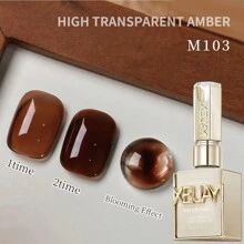 15毫升高透明琥珀棕色凝胶指甲油 UV LED 秋冬流行半永久凝胶指甲油 浸粉式家用指甲油 - 彩色 - 查看 13