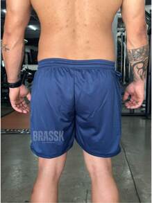 Bermuda Short 2 In 1 Brassk Dry Active Men's Gym Training Running With Elastane - Màu xanh hải quân - Xem 4