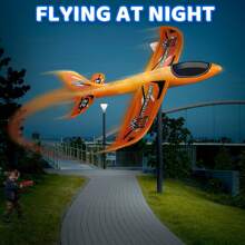 DuLaSeed 3pcs Durable Interactive Airplane Launcher Toy - 2 Flight Modes, Easy Assembly, 3 Stickers - Ideal For Outdoor Play, Halloween, Christmas, Birthday Gifts For Ages 3-12 - Blue - View 4