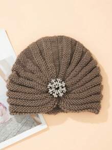 1 pièce Chapeau tricoté chaud pour femme, convient pour la maison, l'extérieur et l'usage quotidien - Multicolore - Voir 11