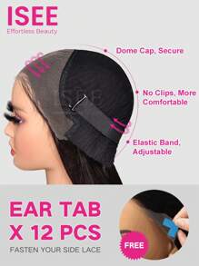 ISEE HAIR Wear Go 13x4 HD Lace Glueless Water Wave Lace Front Wigs Natural Color Pre-Plucked Pre-Cut 180% Density 18-30 Inch Human Hair Wigs High Quality For Women - SNatural - View 2