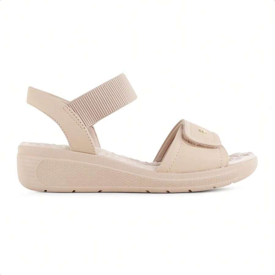100% ORIGINAL Women's Comfortflex Wedge Sandal With INVOICE And WARRANTY - CREME / BEGE - 查看 1