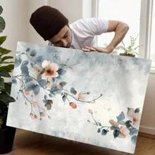 Flower Print, Beige Floral Wall Art, Brown Beige Wall Art, Neutral Decor,Autumn Floral, Wild Flower,  Home Decor, Poster Print - Framed - View 2