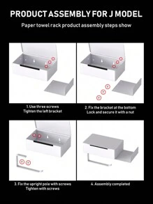 1 pieza Portarrollos de papel higiénico con estante, estantería para almacenamiento de toallitas húmedas de baño, estantería montada en la pared para almacenamiento de rollos de papel, portarrollos de baño, accesorios de baño
