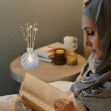 1 zestaw do użytku domowego, dyfuzor do kwiatów, pręty do dyfuzorów, wiązka suszonych kwiatów, naturalne pręty do olejków eterycznych, drewniane, suszone kwiaty, dyfuzor, wystawa trzcin - Wielokolorowe - Zobacz 12